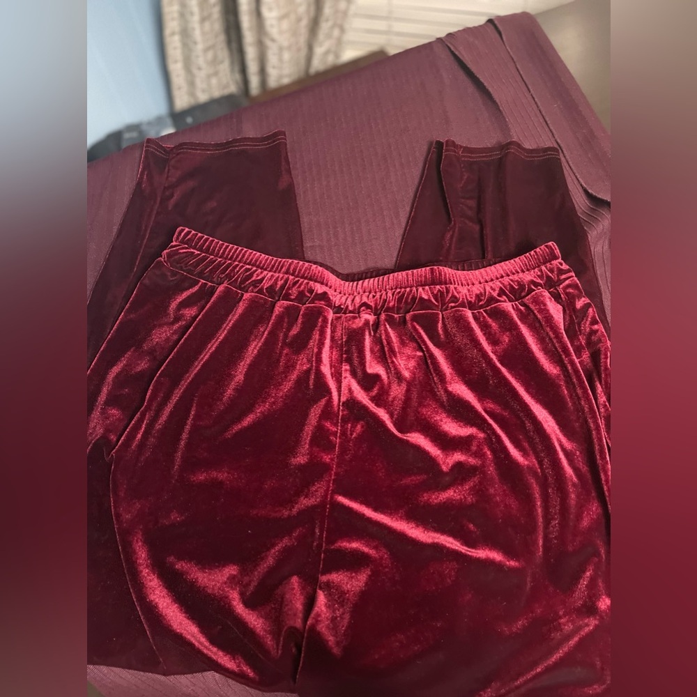 Velvet stretch pants - Picture 4 of 5